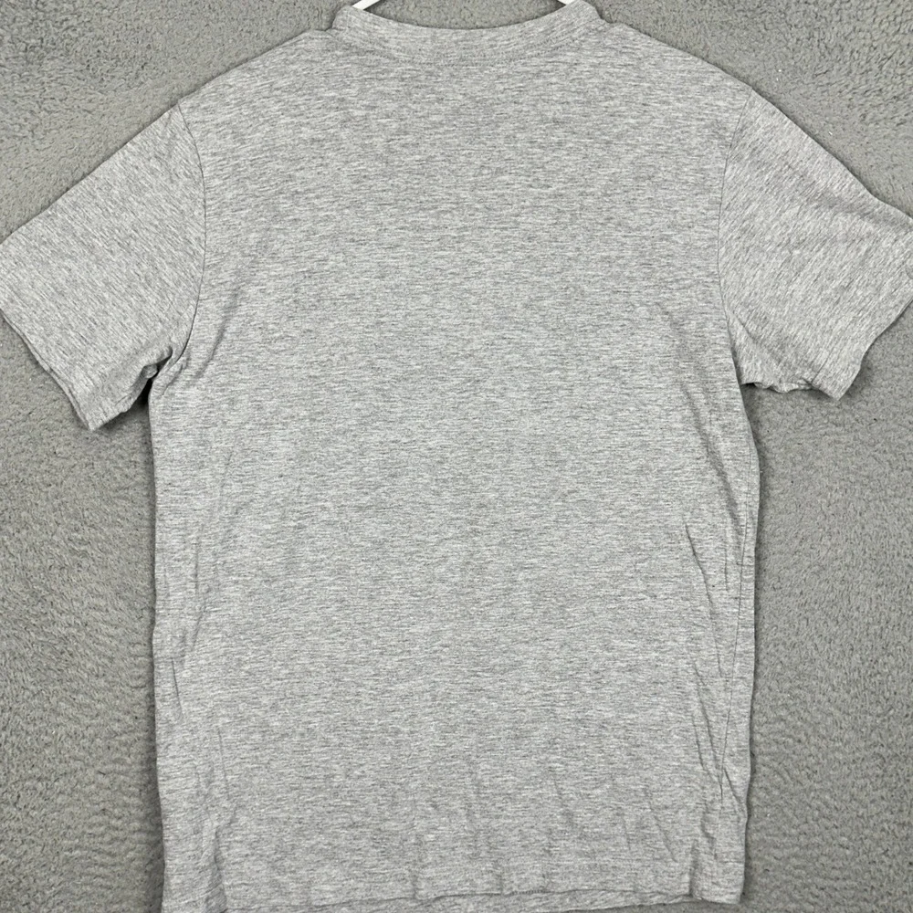 The North Face T Shirt Mens M Box Logo Camo Grey Graphic Tee Short Sleeve EUC